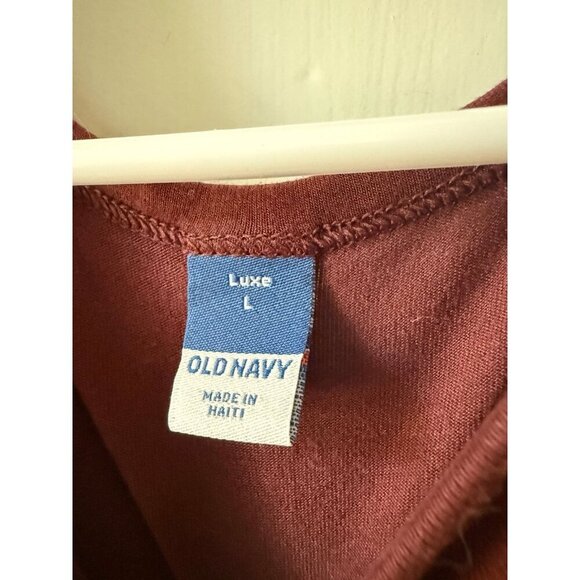 Old Navy Luxe women’s size large maroon dress - Picture 5 of 9